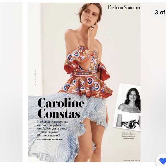 Caroline Constas Irene peplum top M NWT - Picture 12 of 12